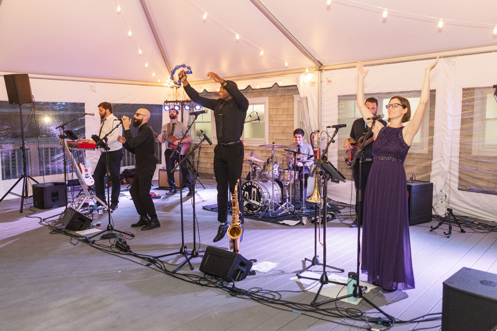 Take It To The Bridge Band performing live during Rhode Island wedding reception