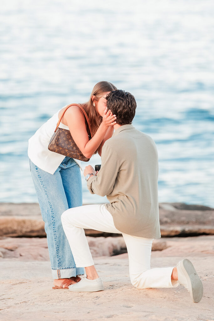 Proposal at Newton Ave followed by engagement session 